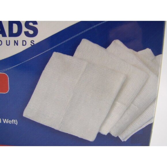 NEW Box Gauze Care Sterile Pads 100 Ct 4x4 Individual 12 Ply Wounds Dressing Cut - Picture 3 of 9